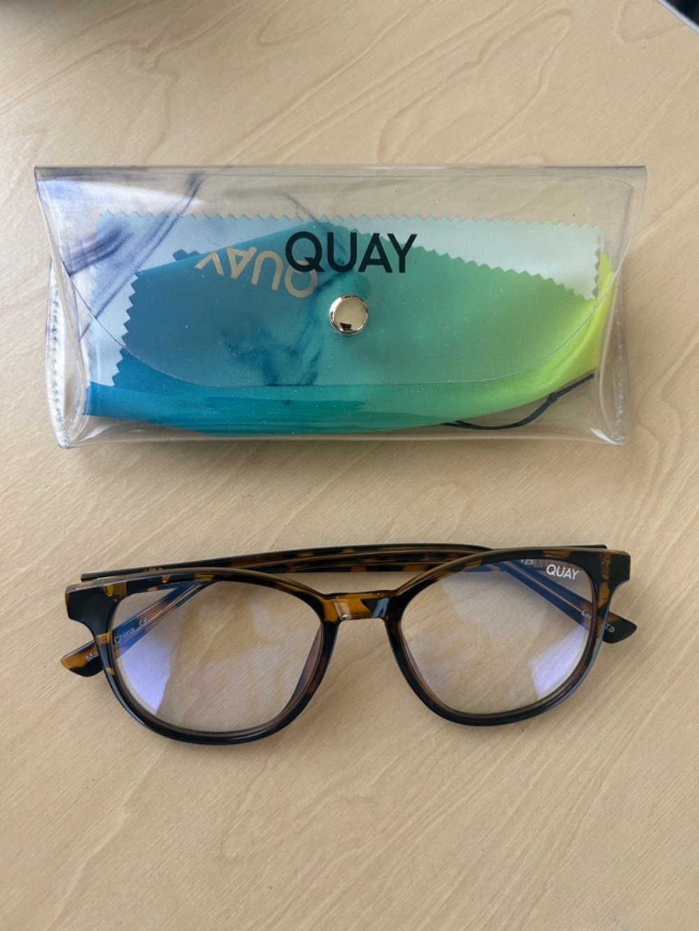 Quay Australia Tortoiseshell Frame Blue Light Glasses